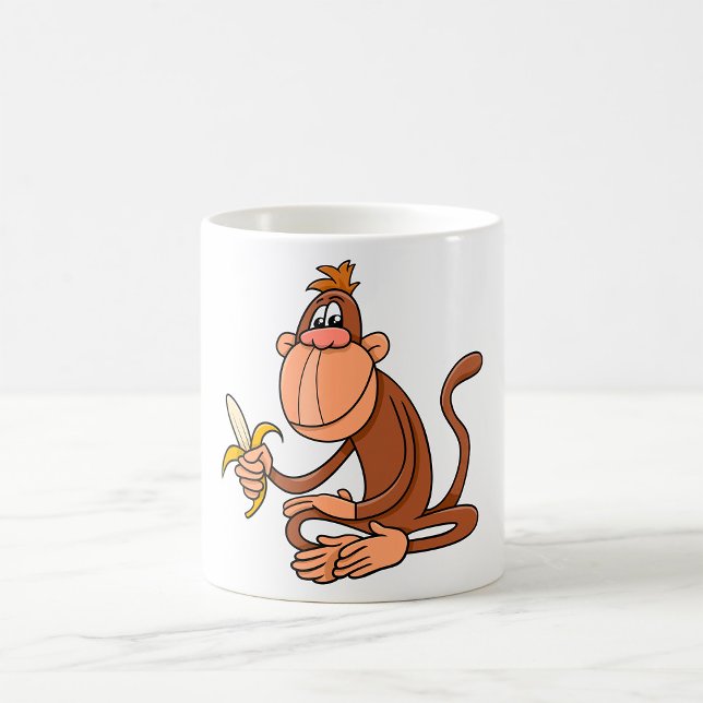 Caneca De Café Macaco Com Banana (Criador carregado)