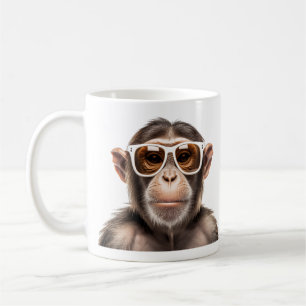 Caneca De Café macaco com óculos escuros