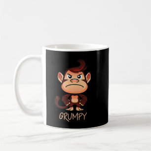 Caneca De Café Macaco com rabugento estético chimpanzé de mau hum