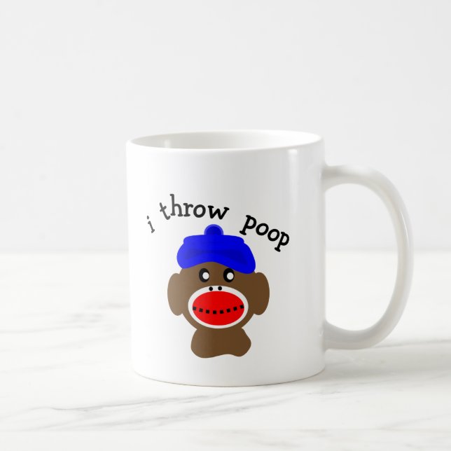 Caneca De Café Macaco da peúga "EU JOGO o TOMBADILHO " (Direita)