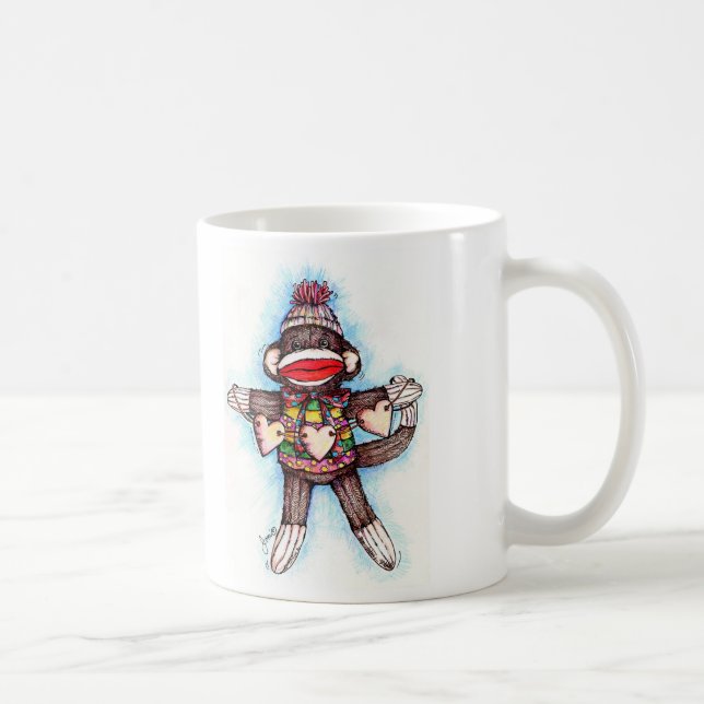 Caneca De Café Macaco da peúga - trabalhos sujos (Direita)
