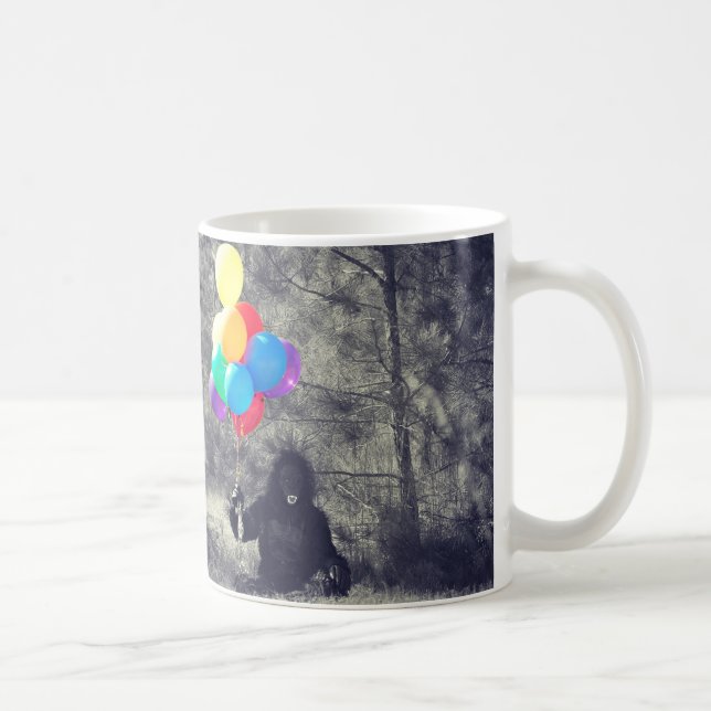 Caneca De Café macaco de balões de aniversário (Direita)