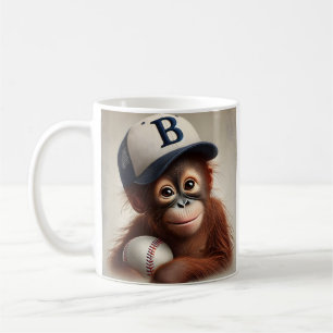 Caneca De Café Macaco de baseball
