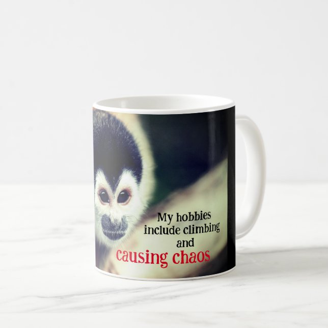 Caneca De Café Macaco-de-cheiro na árvore (Frente Esquerda)