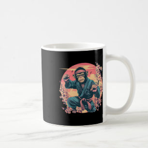 Caneca De Café Macaco de Karatê Sakura Jiu-jitsu Mma Artes Marcia