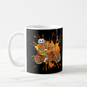 Caneca De Café Macaco de Meia Motociclista
