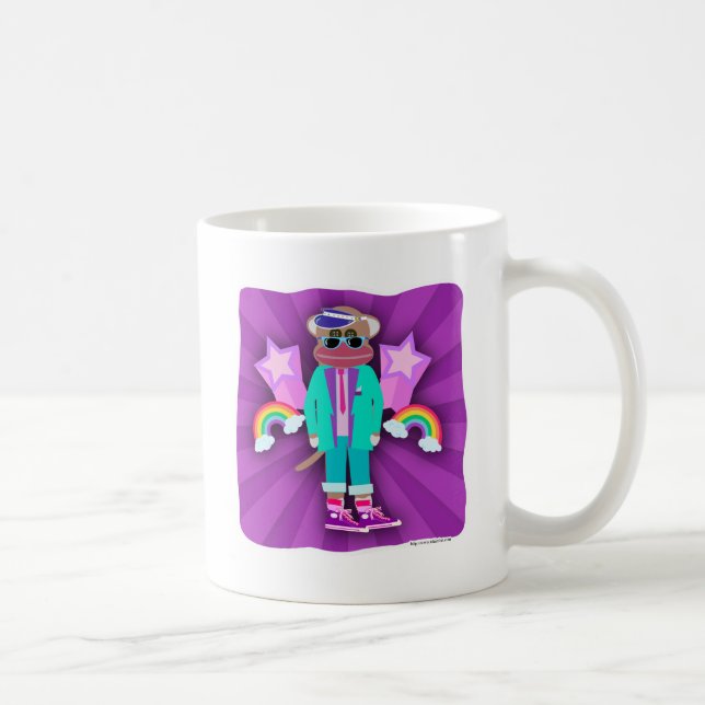 Caneca De Café Macaco de Meia Totalmente dos Anos Oitenta (Direita)
