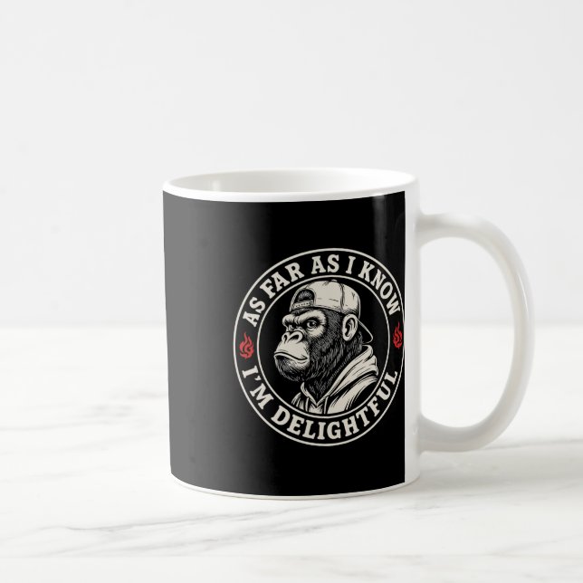 Caneca De Café Macaco Dia de as Bruxas engraçado (Direita)
