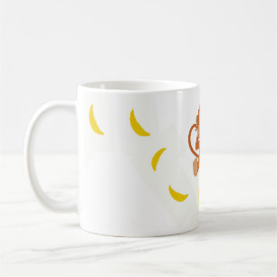 Caneca De Café Macaco e bananas