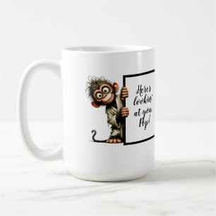 Caneca De Café Macaco engraçado e esquisito para pais e pop