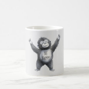 Caneca De Café Macaco Feliz