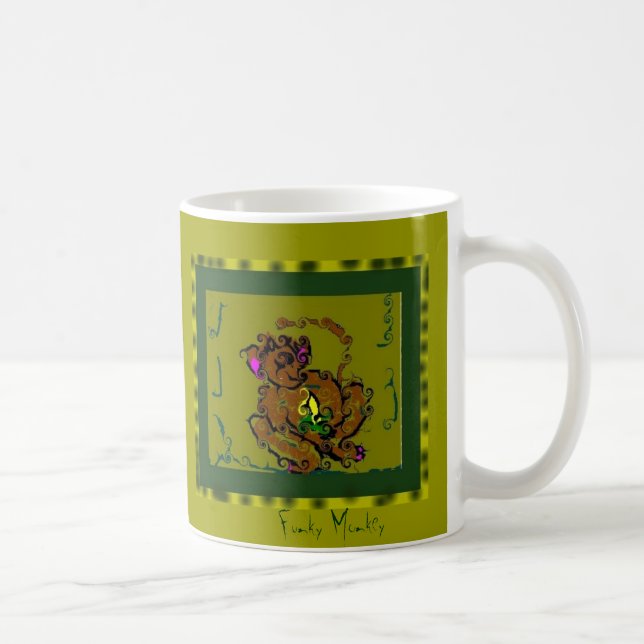 Caneca De Café Macaco Funky (Direita)