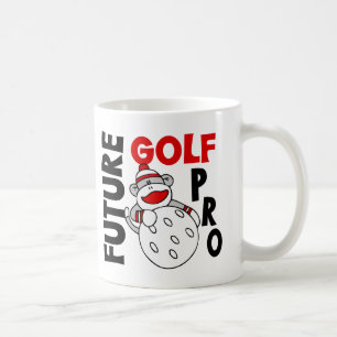 Caneca De Café Macaco futuro da peúga do golfe pro