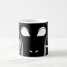 Caneca De Café Macaco preto e branco tribal