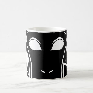 Caneca De Café Macaco preto e branco tribal