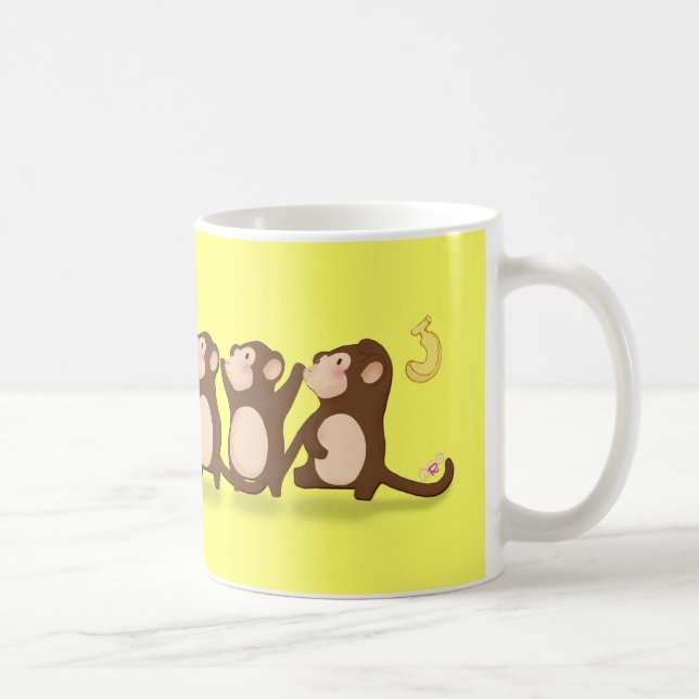 Caneca De Café Macacos bonitos (Direita)