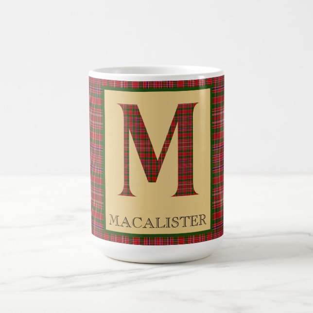 Caneca De Café MacAlister Tartan Monograma M (Centro)