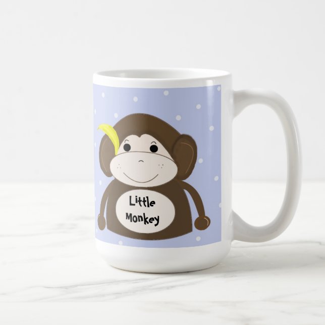 Caneca De Café Macaquinho com uma Banana Amarela (Direita)