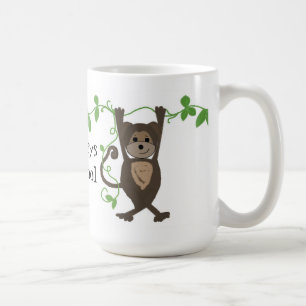 Caneca De Café Macaquinho Pendurado nas Videiras