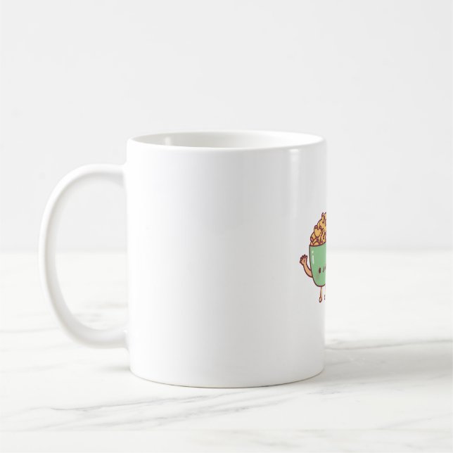 Caneca De Café Macaroni E Queijo Bonitos Amigos (Esquerda)