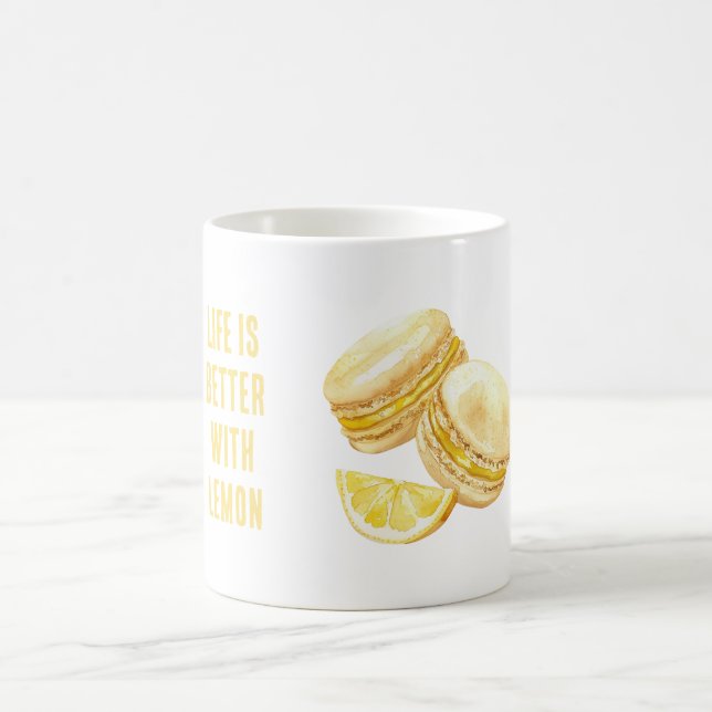 Caneca De Café Macarons Amarelo Limão (Centro)