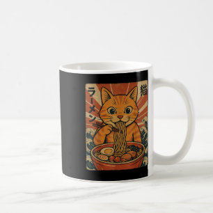 Caneca De Café Macarrão Ramen Gato Laranja Anime Japonês Kawaii G