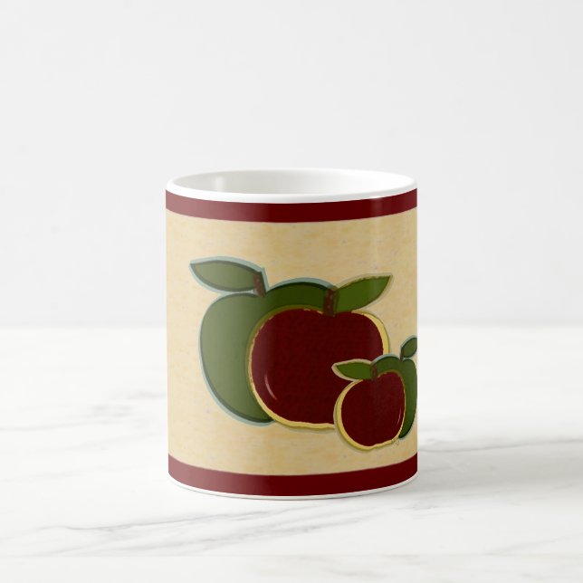 Caneca De Café Maçãs com Fita de Morango (Centro)