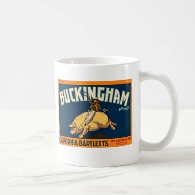 Caneca De Café Maçãs de Buckingham Bartlett - etiqueta da caixa (Direita)