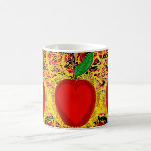 Caneca De Café Maçãs douradas do coração