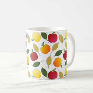 Caneca De Café Maçãs e Folhas