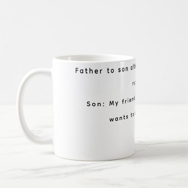 Caneca De Café Maçãs engraçadas pai e filho (Esquerda)
