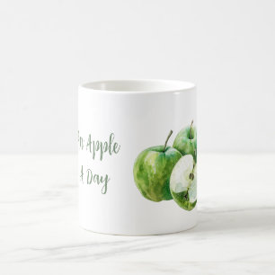 Caneca De Café Maçãs Verdes Fruta