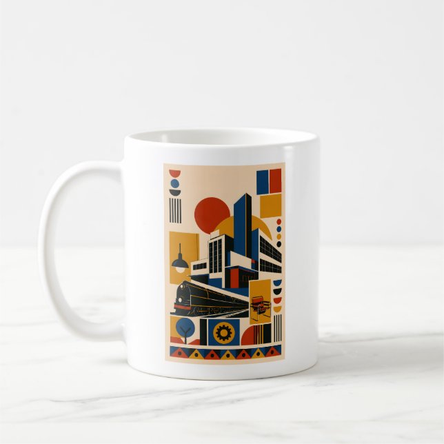 Caneca De Café Machine Age – Geometric Art Mug (Esquerda)