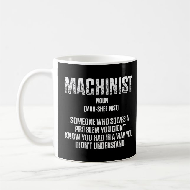 Caneca De Café Machinist Problema Machine Operador Machine 7 (Esquerda)