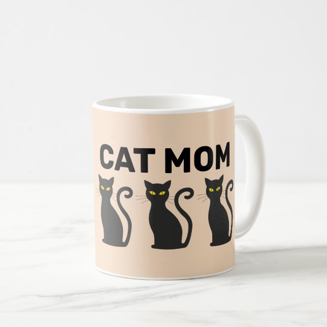 CANECA DE CAFÉ MACHORAS DE CAFÉ DE CAT MOM (Frente Esquerda)