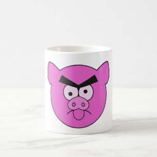 Caneca De Café Mad Pig Mug - escolha estilo e cor