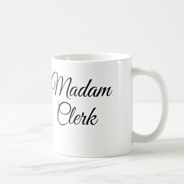 Caneca De Café Madam Clerk em rico com uma coroa (Direita)