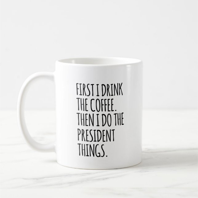 Caneca De Café Madam President, Funny Gift For New President, HOA (Esquerda)