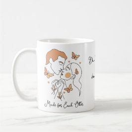 Caneca De Café Made for each other , lineart