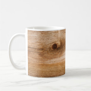 Caneca De Café Madeira de abeto natural: superfície texturizada