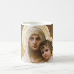 Caneca De Café Madona das Rosas de Bouguereau