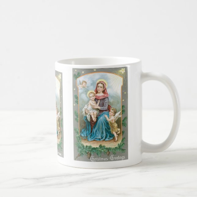 Caneca De Café Madonna com a Criança Cristo (Direita)