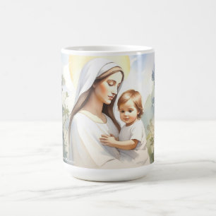 Caneca De Café Madonna com Child Jesus