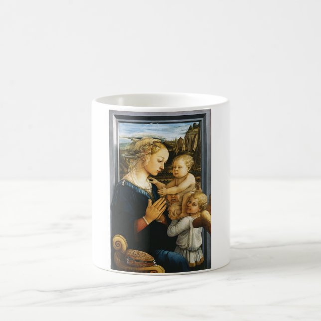 Caneca De Café Madonna com criança e dois anjos, Filippo Lippi (Centro)