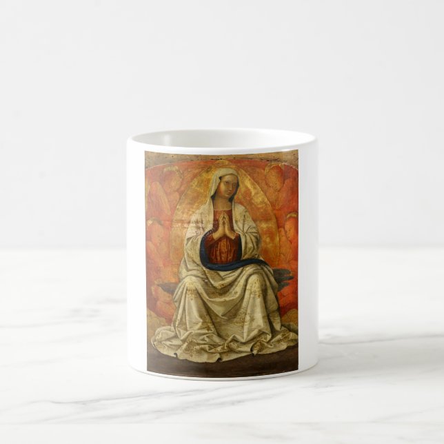 Caneca De Café Madonna em Gloria (Virgem Maria Enthroned) (Centro)