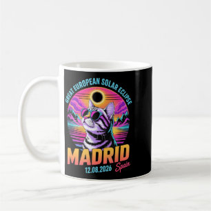 Caneca De Café Madrid Espanha 2026 Grande Eclipse Europeu Gato