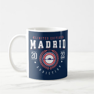 Caneca De Café Madrid Espanha Estilo Desportivo Azul Marinho