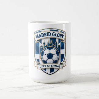 Caneca De Café Madrid Majestic Skyline Glory, Soccer Heritage Fan