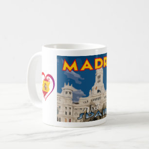 Caneca De Café Madrid, visite a Espanha...