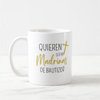 Caneca De Café Madrina Coffee Mugs 2023, Quieres Ser Mi Madrina